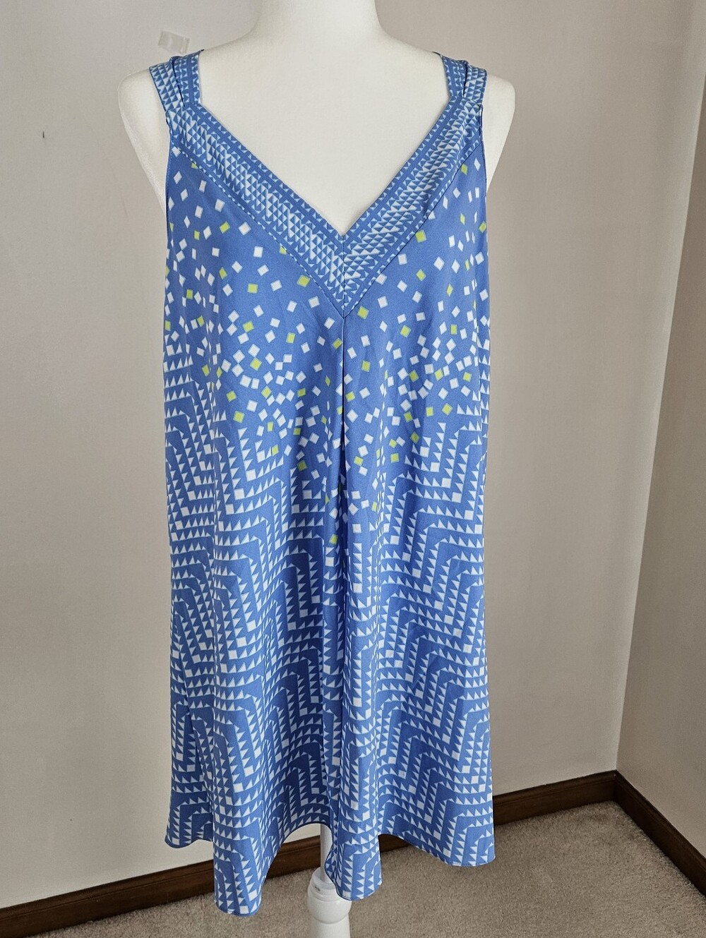 Oscar De La Renta Pink Label XL Slipdress Nightgown Chemise Blue Leisurewear